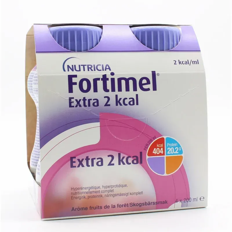 Nutricia Fortimel Extra 2kcal Arôme Fruits de la Forêt 4X200ml - Univers Pharmacie