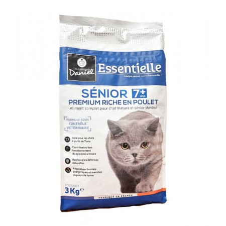 Les Recettes de Daniel Essentielle Chat Sénior Poulet 3kg - Univers Pharmacie