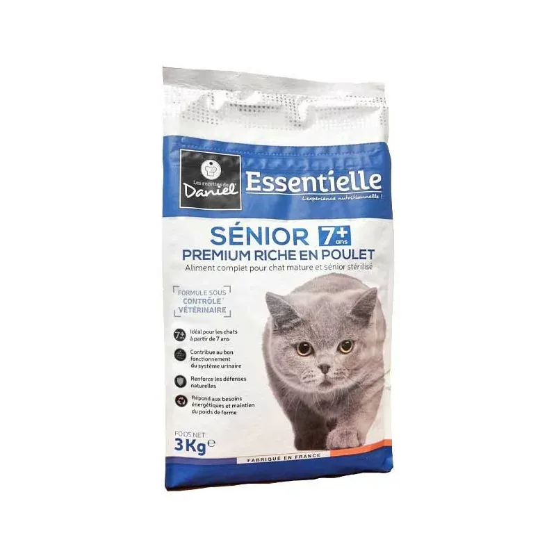 Les Recettes de Daniel Essentielle Chat Sénior Poulet 3kg - Univers Pharmacie