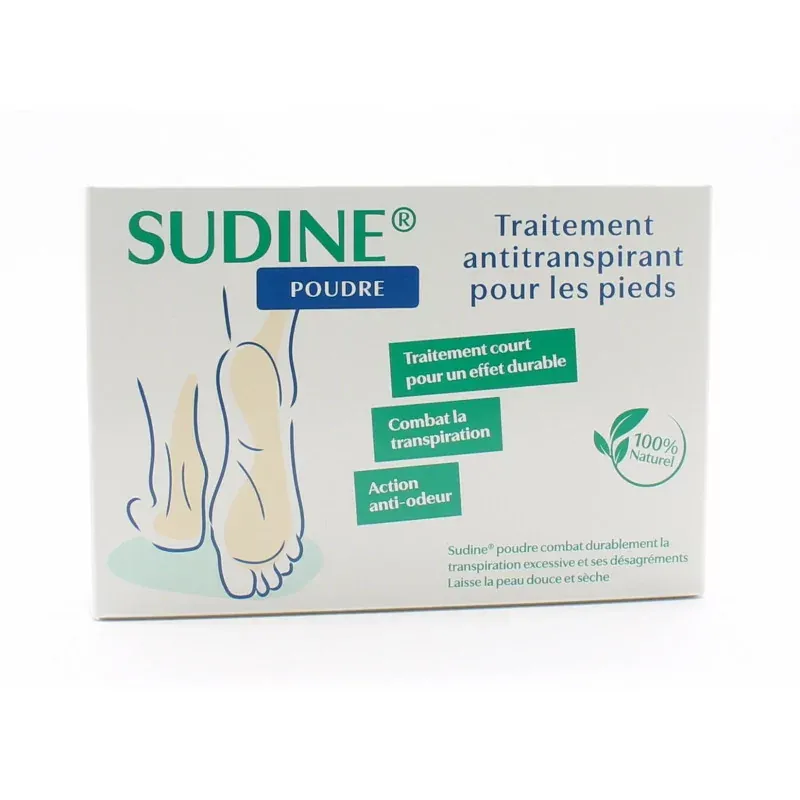 Sudine Traitement Antitranspirant pour les Pieds 12X2,75g - Univers Pharmacie