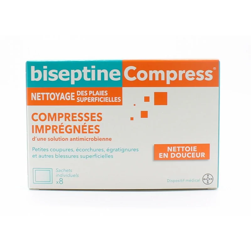 Biseptine Compress X8 - Univers Pharmacie