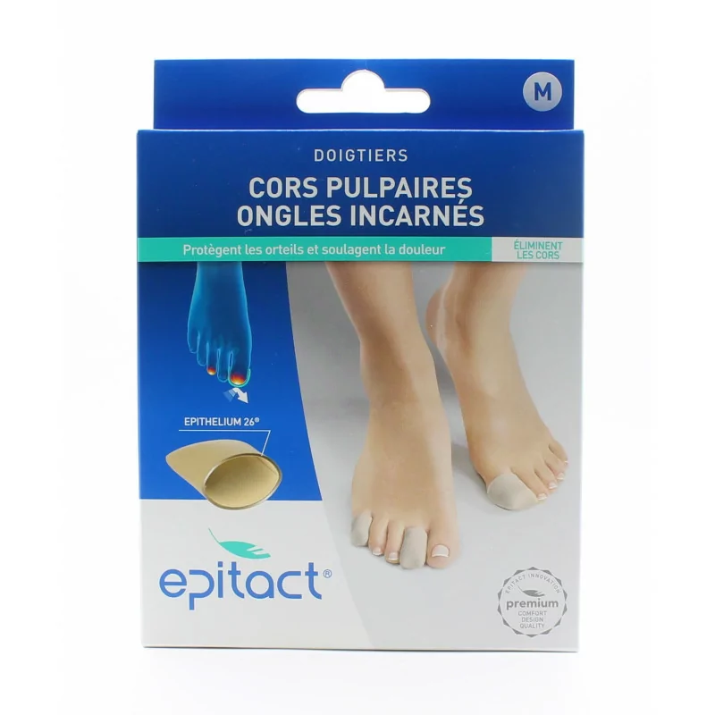 Epitact Doigtiers Cors Pulpaires & Ongles Incarnés Taille M X2 - Univers Pharmacie