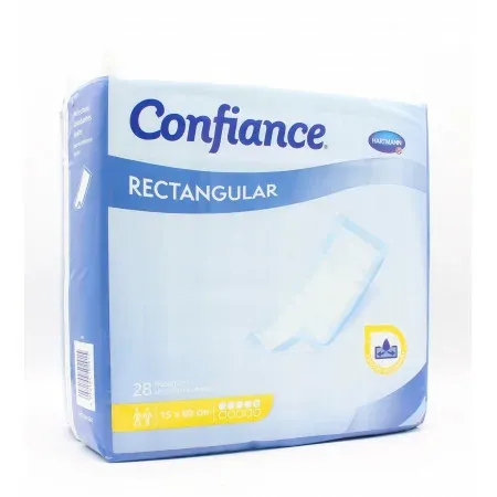 Hartmann Confiance Rectangular Protections Absorbantes Droites 5 Gouttes 15X60cm X28 - Univers Pharmacie