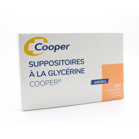 Cooper Suppositoires à la Glycérine Adultes X100 - Univers Pharmacie