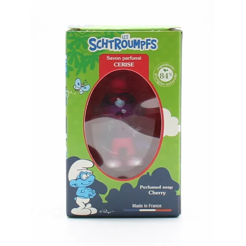 Les Schtroumpfs Savon Parfumé Cerise 80g - Univers Pharmacie