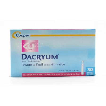 Dacryum Solution Lavage Oculaire 30 Unidoses - Univers Pharmacie