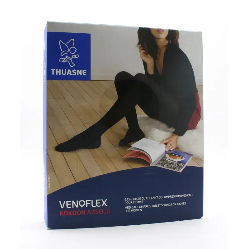 Thuasne Venoflex Kokoon Absolu Bas Losanges Noirs Taille L2 - Univers Pharmacie