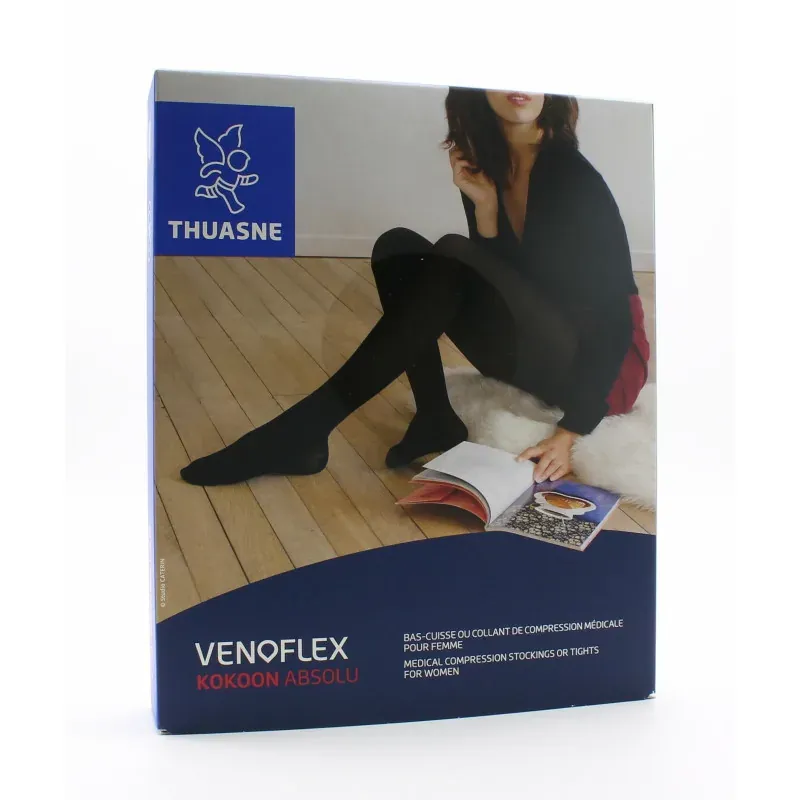 Thuasne Venoflex Kokoon Absolu Collant Losanges Noirs Taille N2 - Univers Pharmacie