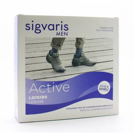 Sigvaris Men Active Loisirs Chaussettes Noires LN - Univers Pharmacie