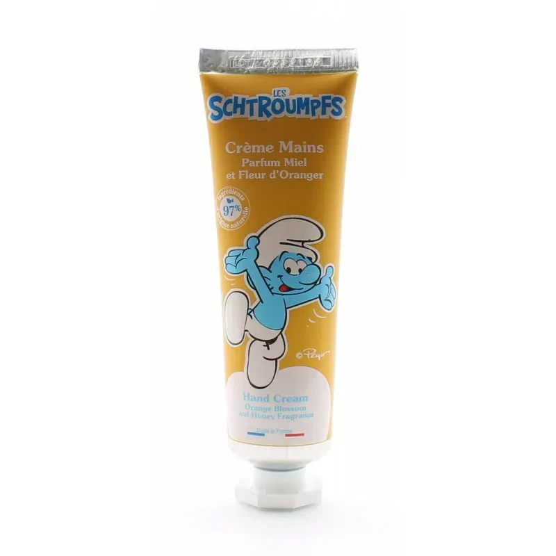 Les Schtroumpfs Crème Mains Miel & Fleur d'Oranger 30ml - Univers Pharmacie