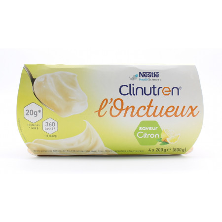 Clinutren l'Onctueux Saveur Citron 4X200g - Univers Pharmacie