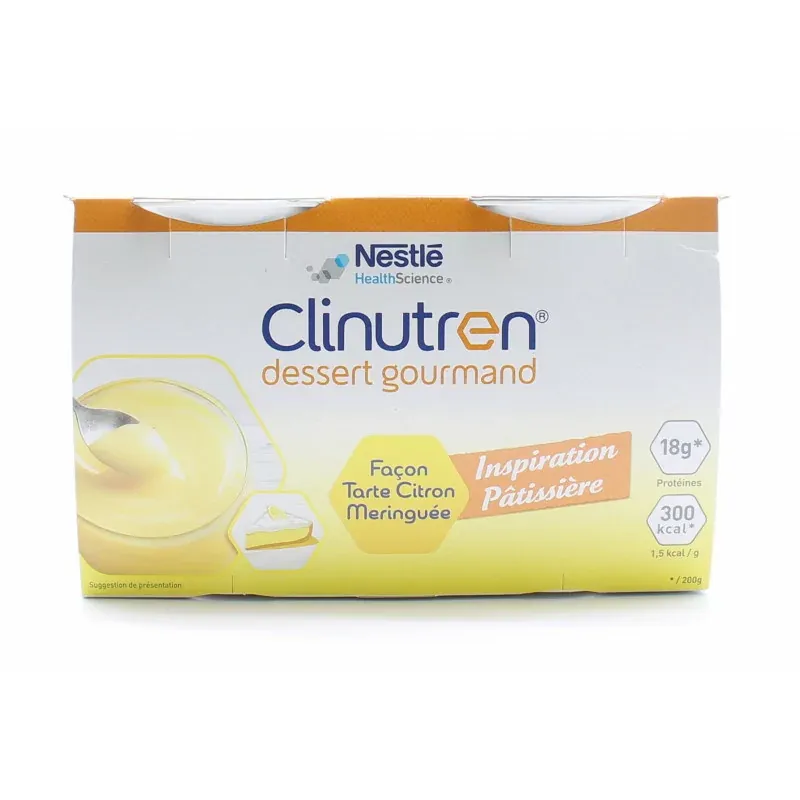 Clinutren Dessert Gourmand Façon Tarte Citron Meringuée 4X200g - Univers Pharmacie