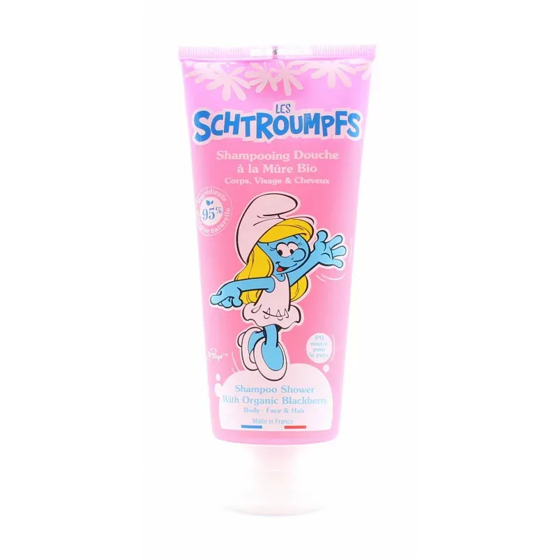 Les Schtroumpfs Shampooing Douche à la Mûre Bio 200ml