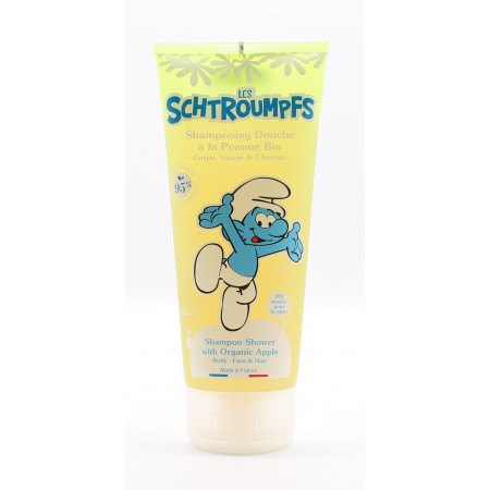 Les Schtroumpfs Shampooing Douche à la Pomme Bio 200ml - Univers Pharmacie