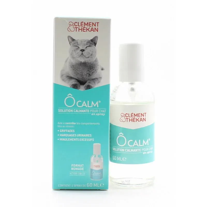 Clément Thékan ÔCalm Solution Calmante pour Chat Spray 60ml - Univers Pharmacie
