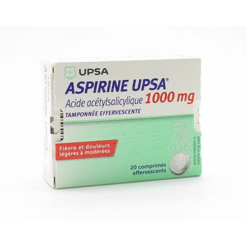 Aspirine Upsa 1000mg 20 comprimés - Univers Pharmacie Aspirine Upsa 1000mg 20 comprimés - Univers Pharmacie
