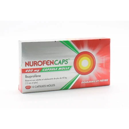 NurofenCaps 400mg 10 capsules molles - Univers Pharmacie