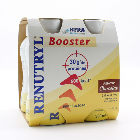 Renutryl Booster Saveur Chocolat 4X300ml - Univers Pharmacie