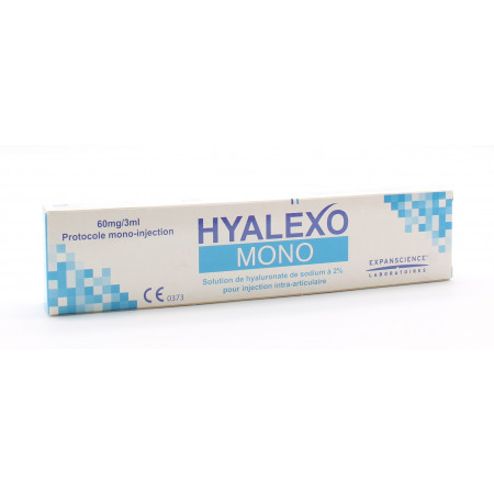 Hyalexo Mono Solution de Hyaluronate de Sodium à 2% 60mg/3ml - Univers Pharmacie