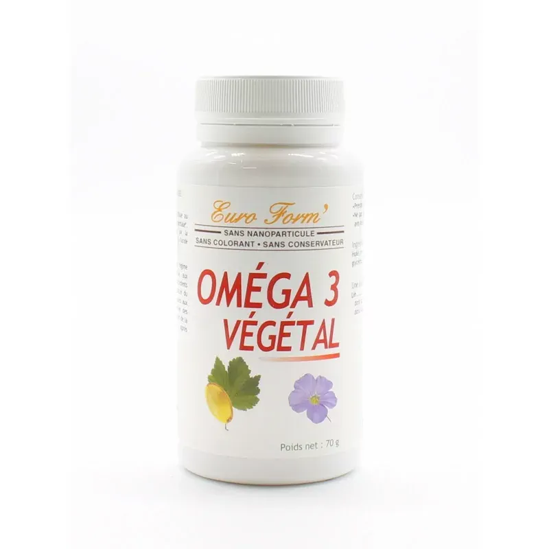 Euro Form' Oméga 3 Végétal 100 capsules - Univers Pharmacie