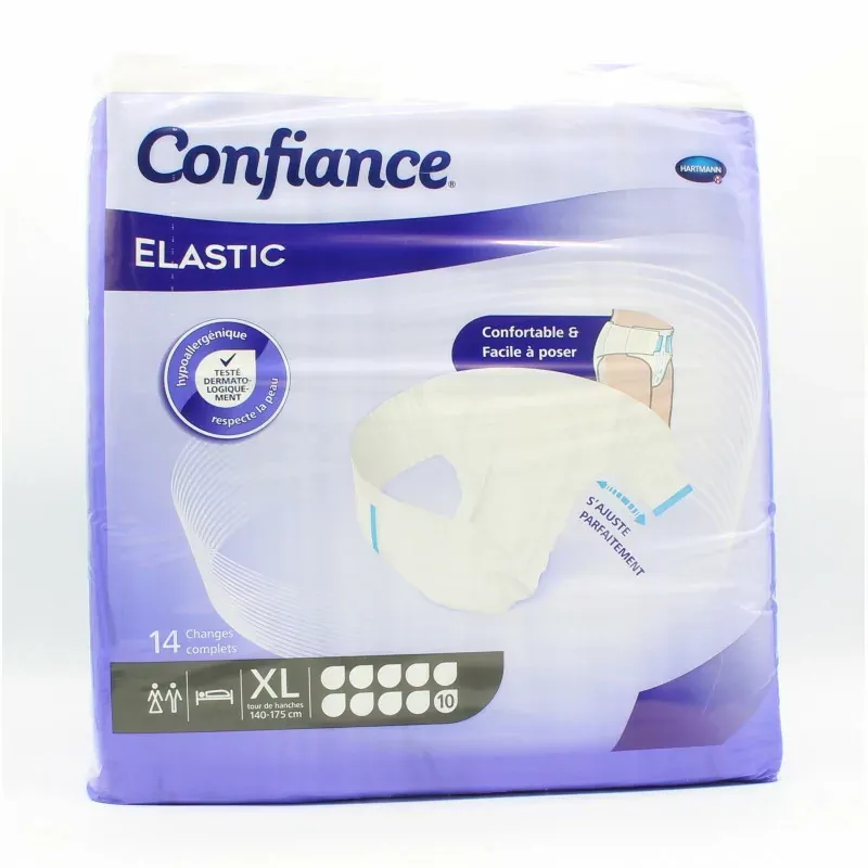 Confiance Elastic 10 Gouttes Taille XL 14 changes complets - Univers Pharmacie Confiance Elastic 10 Gouttes Taille XL 14 changes complets - Univers Pharmacie