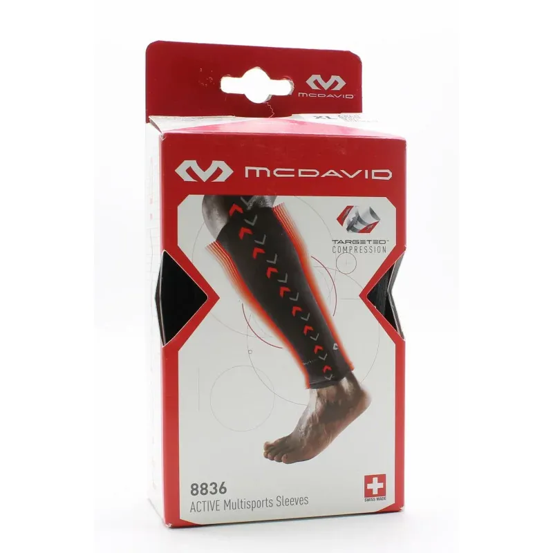 McDavid 8836 Manchon de Compression Active Noir XL - Univers Pharmacie
