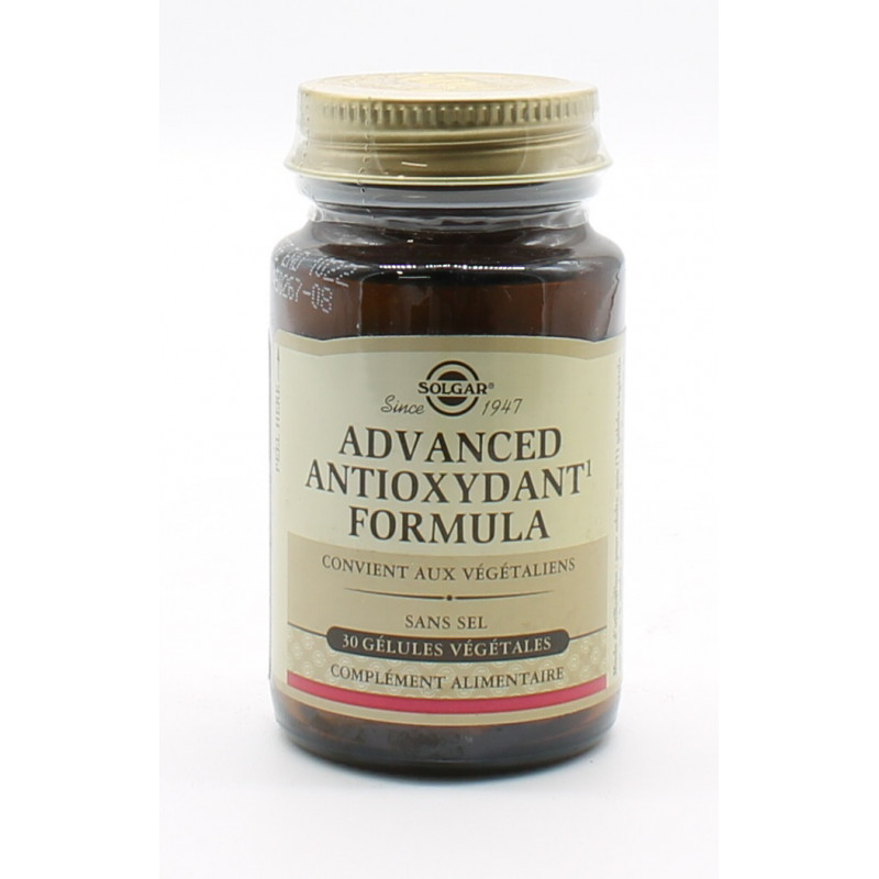 Solgar Advanced Antioxydant Formula 30 gélules - Univers Pharmacie