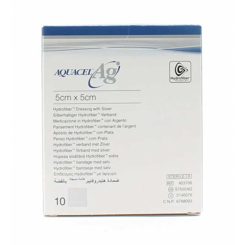 Aquacel Ag 5cmX5xm 10 pansements - Univers Pharmacie