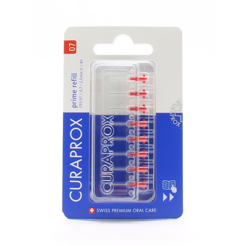 Curaprox Prime Refill 07 8 brossettes interdentaires - Univers Pharmacie