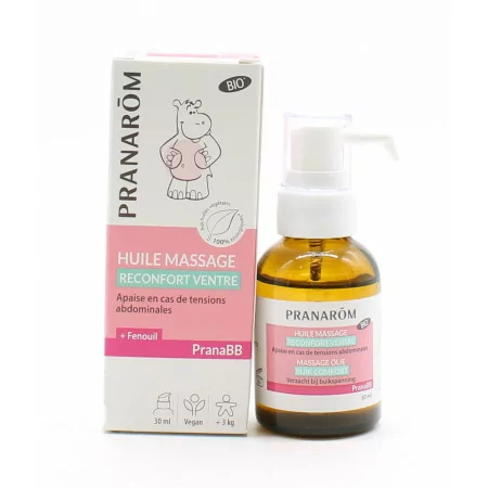 Pranarom Prana BB Bio Huile de Massage Réconfort Ventre 30ml - Univers Pharmacie