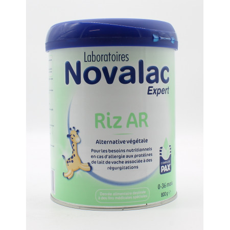 Novalac Riz AR 0-36 mois 800g - Univers Pharmacie