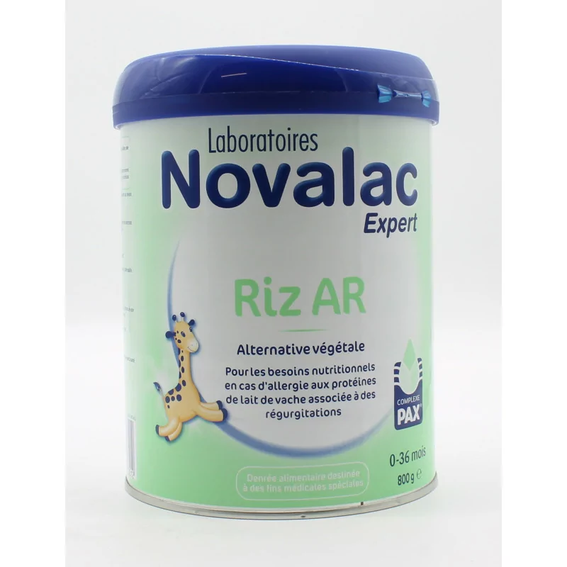 Novalac Riz AR 0-36 mois 800g - Univers Pharmacie