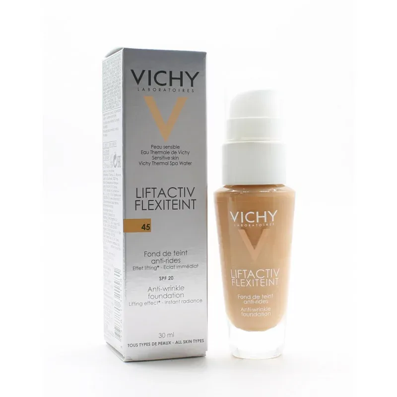 Vichy Liftactiv Flexiteint Fond de Teint Anti-rides 45 SPF20 30ml - Univers Pharmacie Vichy Liftactiv Flexiteint Fond de Teint Anti-rides 45 SPF20 30ml - Univers Pharmacie