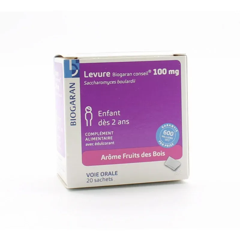 Biogaran Conseil Levure 100mg 20 sachets - Univers Pharmacie