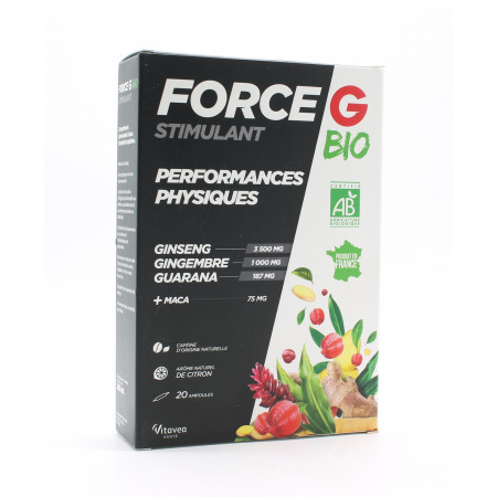 Force G Stimulant Bio 20 ampoules - Univers Pharmacie
