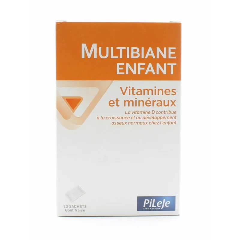PiLeJe Multibiane Enfant Vitamines et Minéraux 20 sachets