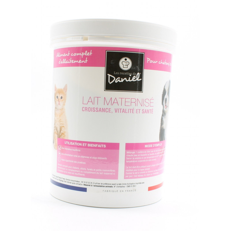 Les recettes de Daniel Lait Maternisé Chatons et Chiots 600g - Univers Pharmacie Les recettes de Daniel Lait Maternisé Chatons et Chiots 600g - Univers Pharmacie