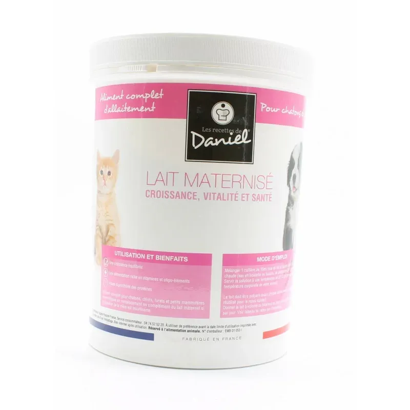 Les recettes de Daniel Lait Maternisé Chatons et Chiots 600g - Univers Pharmacie
