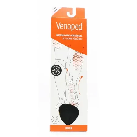 Venoped by Sigvaris Semelles Veino-stimulantes Noires Hiver Taille 37 - Univers Pharmacie