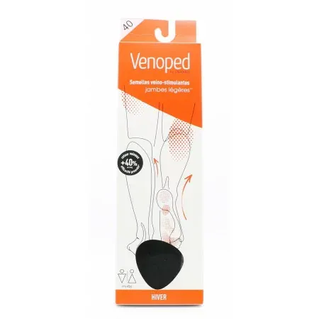 Venoped by Sigvaris Semelles Veino-stimulantes Noires Hiver Taille 40 - Univers Pharmacie