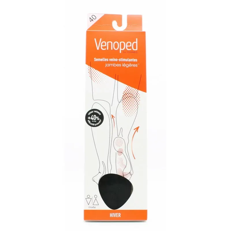 Venoped by Sigvaris Semelles Veino-stimulantes Noires Hiver Taille 40 - Univers Pharmacie
