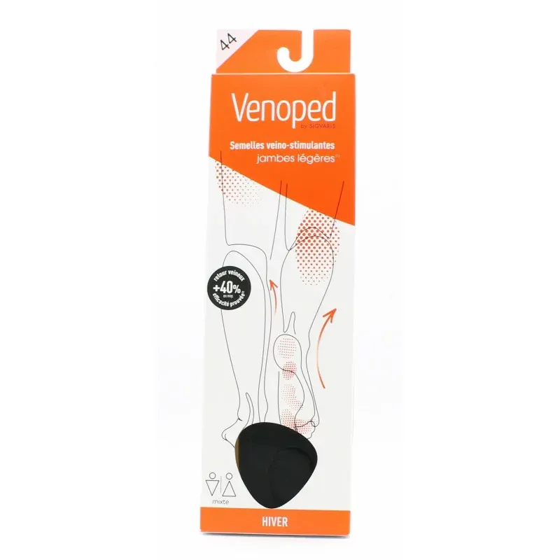 Venoped by Sigvaris Semelles Veino-stimulantes Noires Hiver Taille 44 - Univers Pharmacie
