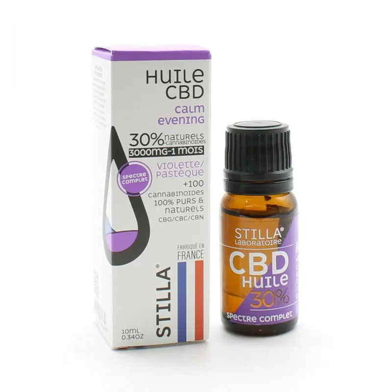 Stilla Huile CBD 30% Calm Evening 10ml - Univers Pharmacie