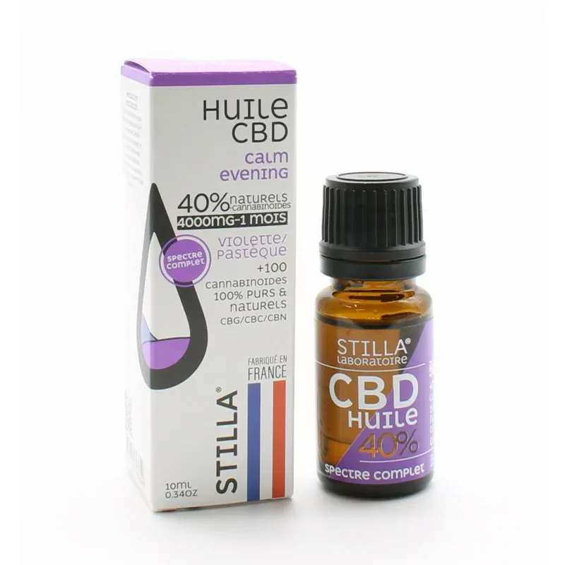 Stilla Huile CBD 40% Calm Evening 10ml - Univers Pharmacie