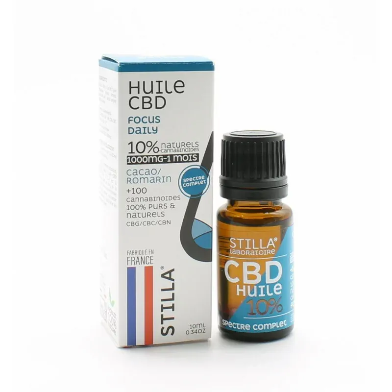 Stilla Huile CBD 10% Focus Daily 10ml 6 Univers Pharmacie