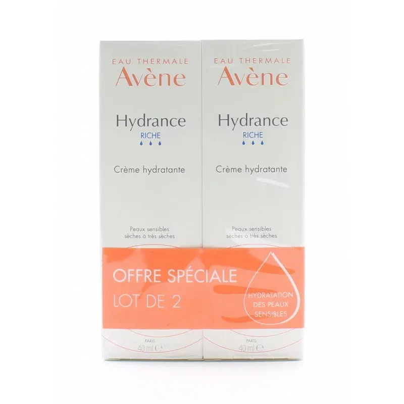 Avène Hydrance Riche Crème Hydratante 2X40ml - Univers Pharmacie