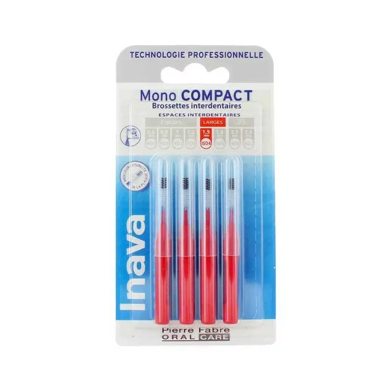 Inava Mono Compact Brossettes Interdentaires 1,5mm X4 - Univers Pharmacie