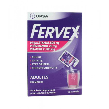 Fervex Adulte Framboise 8 sachets - Univers Pharmacie