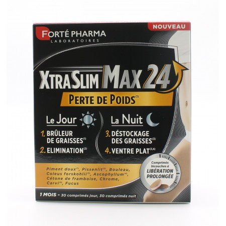 Forté Pharma XtraSlim Max 24 Jour Nuit 60 comprimés - Univers Pharmacie