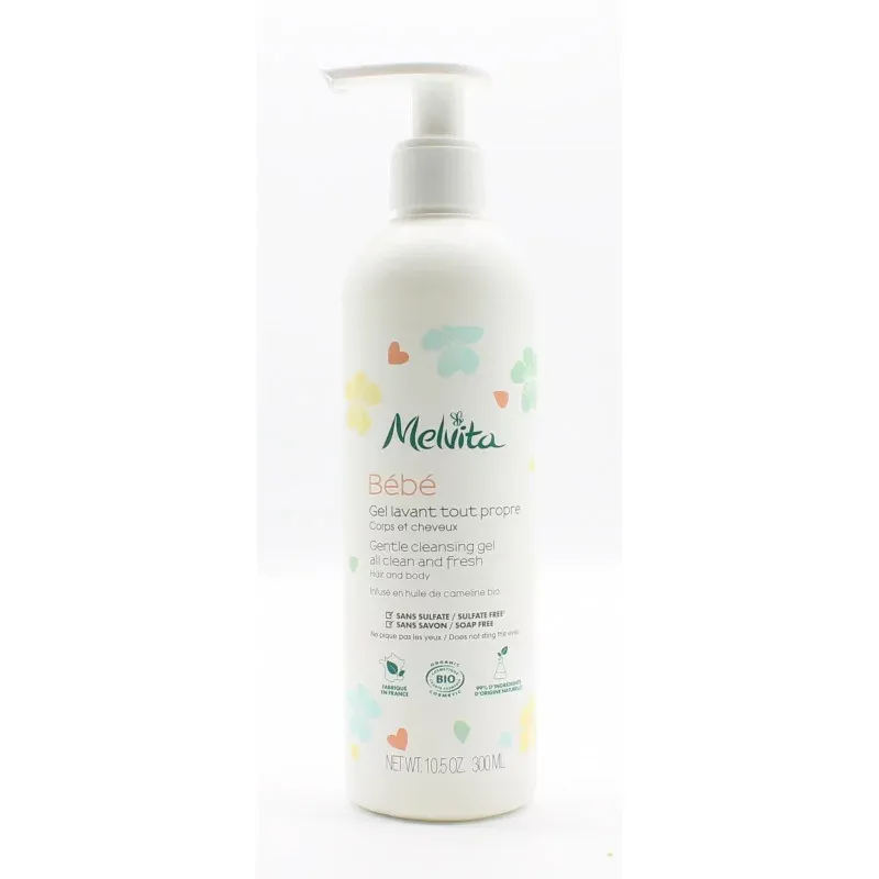 Melvita Bébé Gel Lavant Tout Propre 300ml - Univers Pharmacie